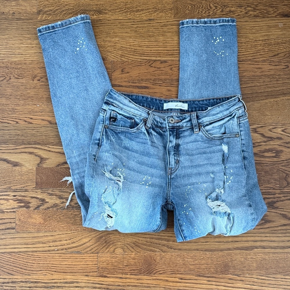 KanCan Light Blue Distressed Boyfriend Jeans size 7